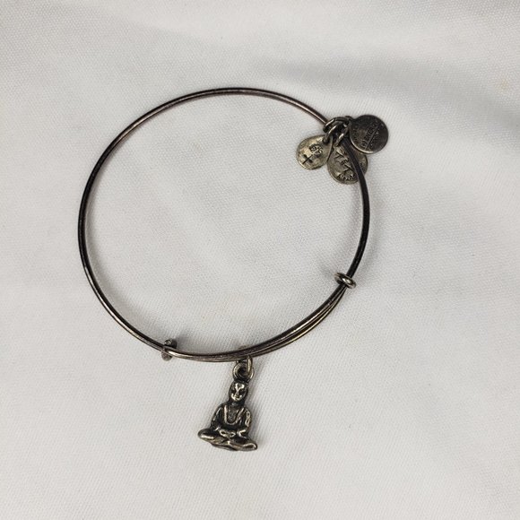 Alex & Ani Stackable Silver Bracelet Buddha Charm - Picture 1 of 2